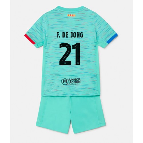 Maillot de foot Barcelona Frenkie de Jong #21 Troisième enfant 2023-24 Manches Courte (+ pantalon court)